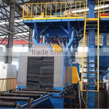 Q69 hot sals H beam shot blasting machine/steel structure shot blasting machine