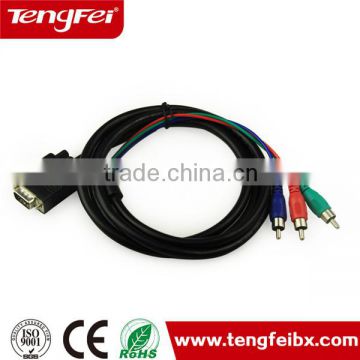 best quality double insulated cable vga rca /double ended rca cable/vga to rca cable