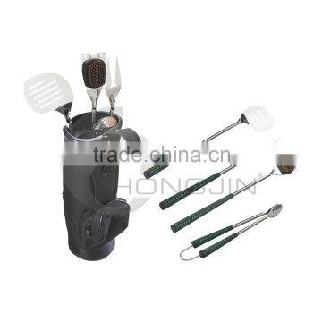 Hongjin 5 Pieces Golf Design BBQ Tools Set