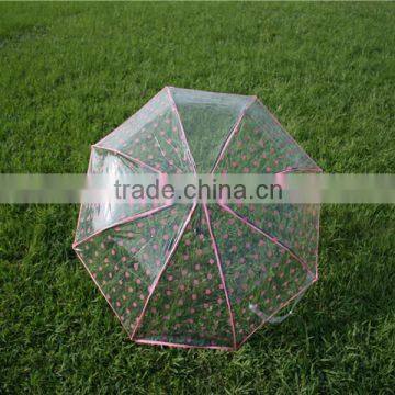 new inventions tree leaves beauty transparent dome umbrella with wooden handle