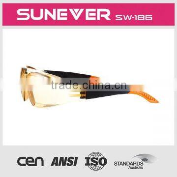 working in industrial wearing en166 z87.1 safety glasses