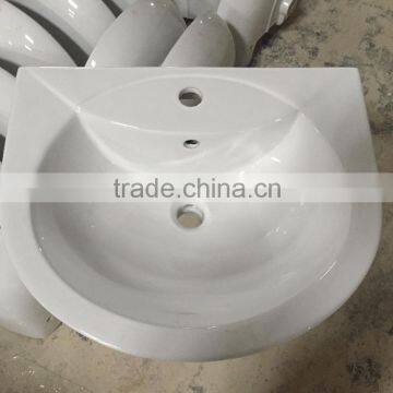 Bathroom Sanitary Ware Ceramic Wash Basin With Pedestal Single Hole Wash Basin Cheap Bathroom Basin P001 photo-5