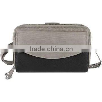 RFID Block Double Zip Clutch Wallet photo-2