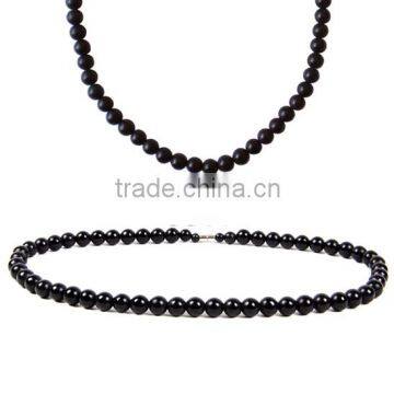 Female Black Nephrite Necklace With Buddharupa Pendant photo-3