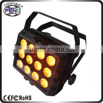 Rechargeable outdoor led mobile stage decorative uplights 12 x 15w with wireless battery