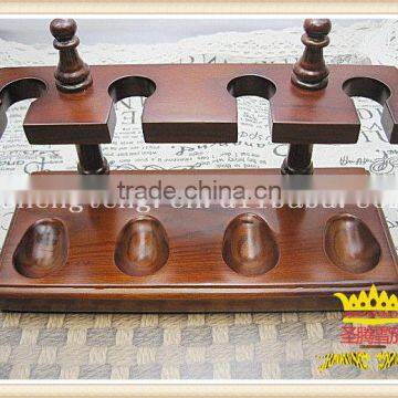 Double layer of solid wood, rubber wood pipe rack pipe rack