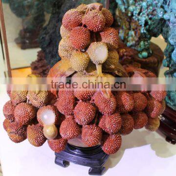 Natural Beautiful Agalmatolite Stone Lychee Tree photo-3