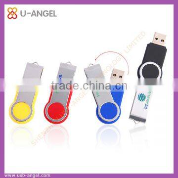 Top quality fashion business Bulk 32gb metal swivel usb flash drive with high speed logo customized