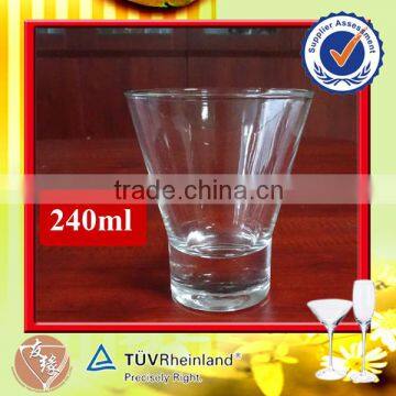 round thick bottom glass tumbler whiskey glass 250ml