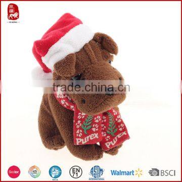 Wholesale Christmas toys plush sitting dog soft toy/plush dog