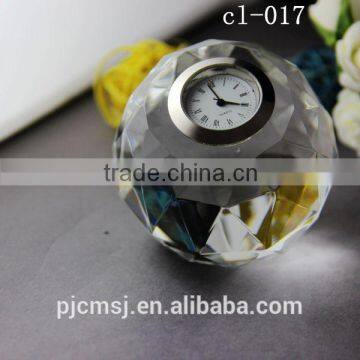 Nice crystal glass ball table clock for office decoration & gift