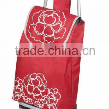 Gift foldable shopping carts/Promotional Rolling Folding Shopping Cart /Portable supermarket folding shopping hand cart