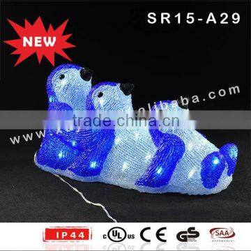 Acrylic outdoor LED penguin light for yard decoration