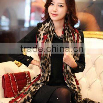 Women Girl Leopard Shawl Gauze Long Wrap Stole Chiffon Soft Scarf High Quality