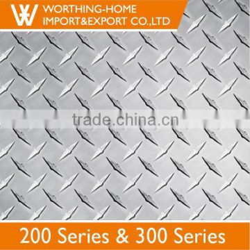 Chequered Steel Plate of astm a240 304 stainless steel plate