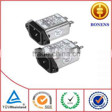 IEC Socket Type Low Pass Filter Single Phase AC EMI Noise Filter