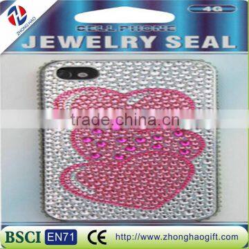 2016 new three heart diamond mobile phone sticker