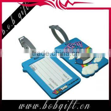 3D Rubber soft PVC luggage tag
