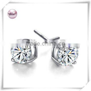 5mm zircon S925 Sterling silver earring.