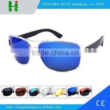 High quality half-frame wooden polarized sunglasses for business men