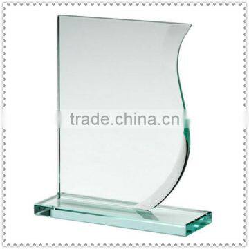 Blank Clear Glass Flag Plaque For Business Souvenir Gifts