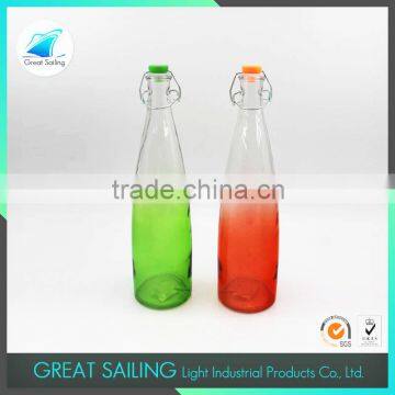 Eco-friendly Colorful Clear Glass Oil Bottle