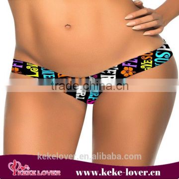 A37 Best selling underwear panty women lingerie summer beachwear for G-string colorful alphabet sexy G-STRING for women