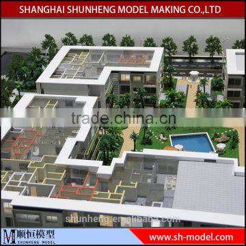 scale hotel architectural building model / experienced scale building model maker
