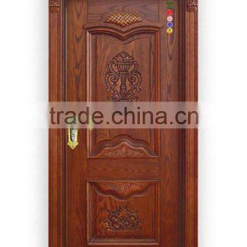 new style model steel security walnut wood carved exterior doors