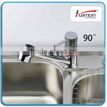 Pull Out Brass Kitchen Sink Mixer Faucet