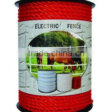 temporary farm fencing polyrope of high strength for cattle