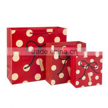 OEM The Size Wedding Gift Paper Bag With The Red Handles Wholesale