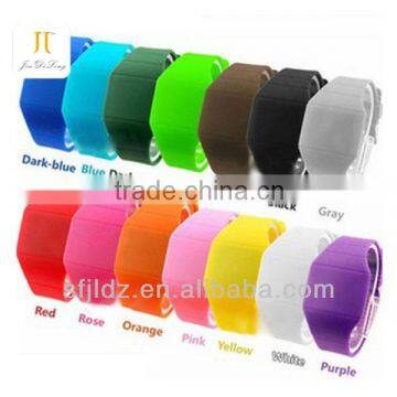 China wholesale custom silicon led watch with colorful lights ribbon watch bands