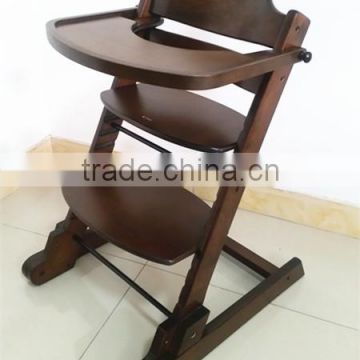 Solid Beech wood portable baby high chair