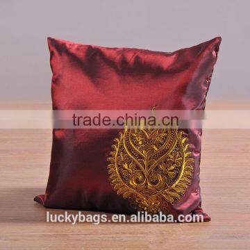 JIXIU new design pillow case soft fabric pillow hmong embroidery pillow with gold tree