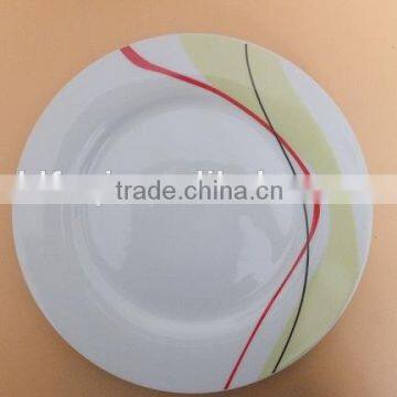 10.5'' ceramic decorate round dinner plate with custom design porcelain item dinner plates and dishes