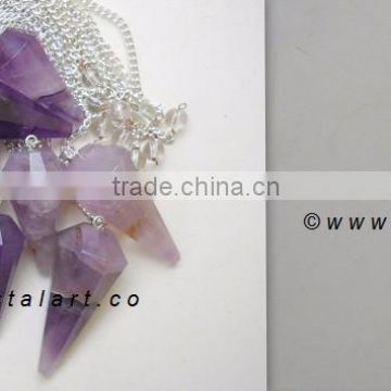 Amethyst 12 Faceted Pendulum