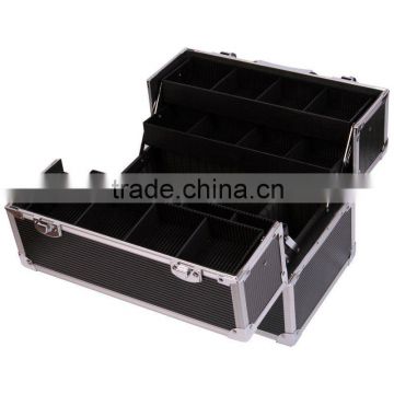 ALUMINUM COSMETIC TRAIN MAKEUP BEAUTY CASE BOX