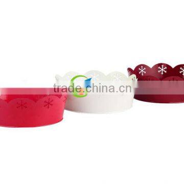 Colorul Galvanize Metal Decorative Storage Candy and Fruit Basket