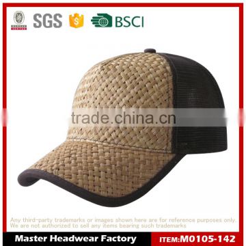 high quanlity fashional promotional straw trucker cap