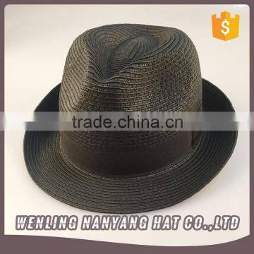 Cheap Unisex Customized Logo Decorative Plain Paper StrawJazz Hat