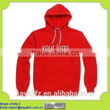 Custom printed fleece plain cotton hoody with own logo