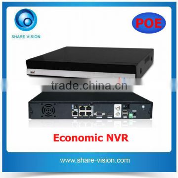 High Resolution 4CH NVR CCTV System, P2P Onvif NVR