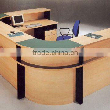 Reception desk with panel