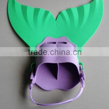 rubber mermaid monofin with adjustable silicone strap