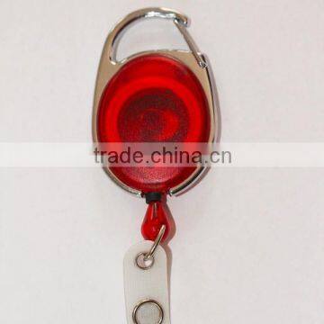 special reinforced strap frosted carabiner retractable reel