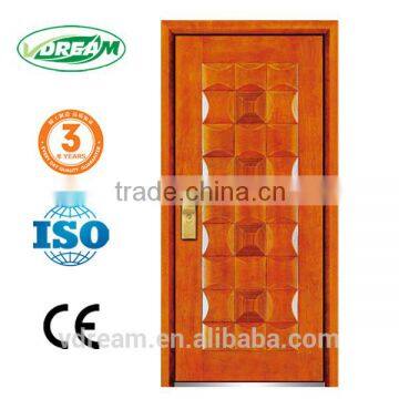 steel wooden safety door design with grill