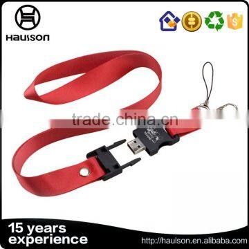 Custom quick release safety detachable buckle lanyard usb flash drive