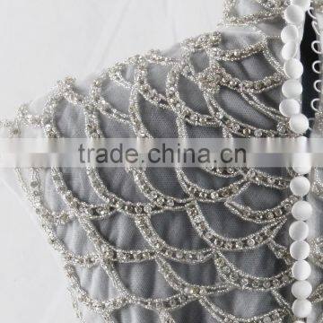 RSW907 Detachable Illustion Neckline Sexy Strapless See-Through Embroidery Designs For Mermaid Wedding Dress photo-2