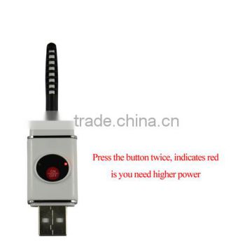 USB Plastic Eye Lashes Heated Curler Sensor Makeup Beauty Tools Rechargeable White ABS+Ceramic photo-3